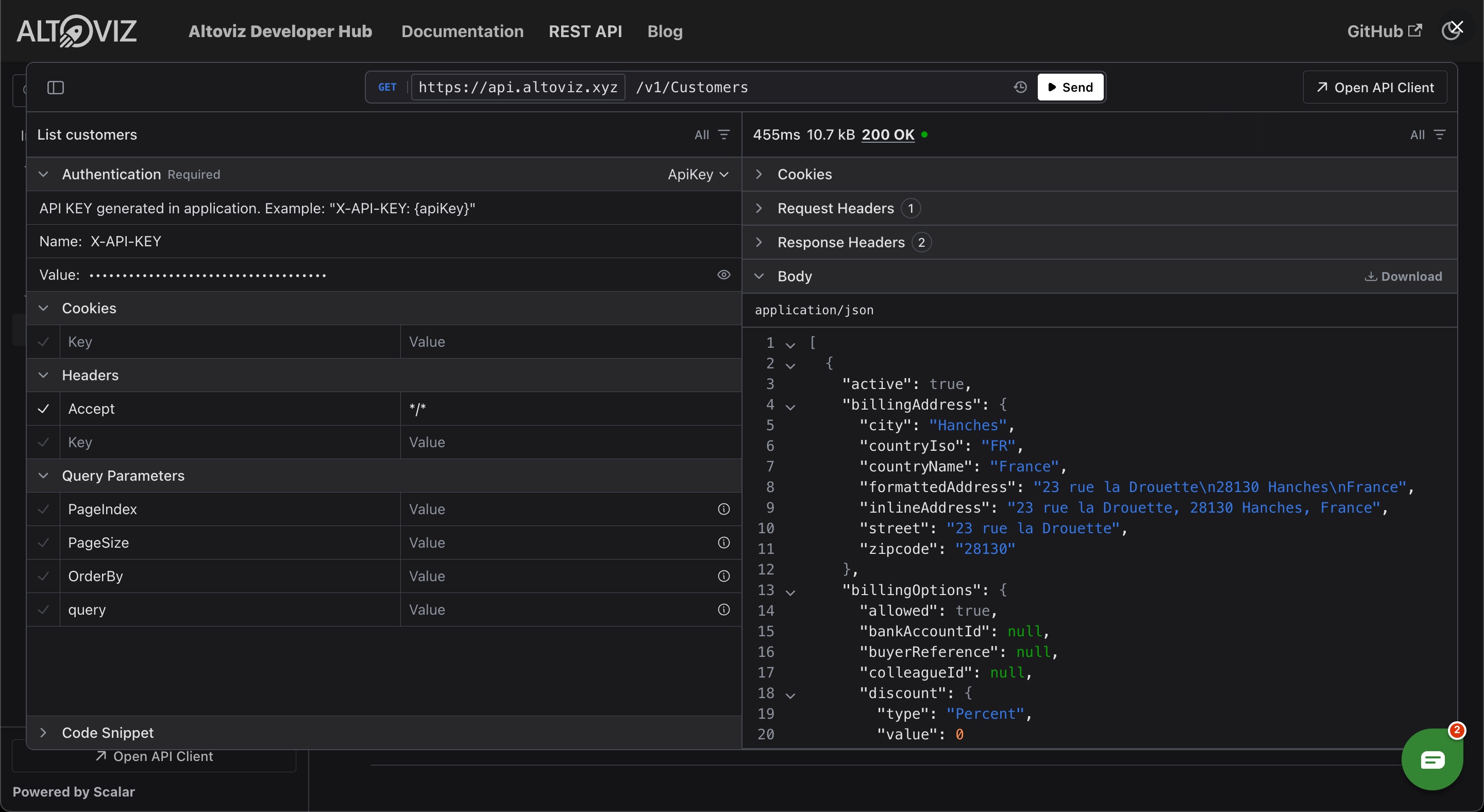 Execute API from your browser