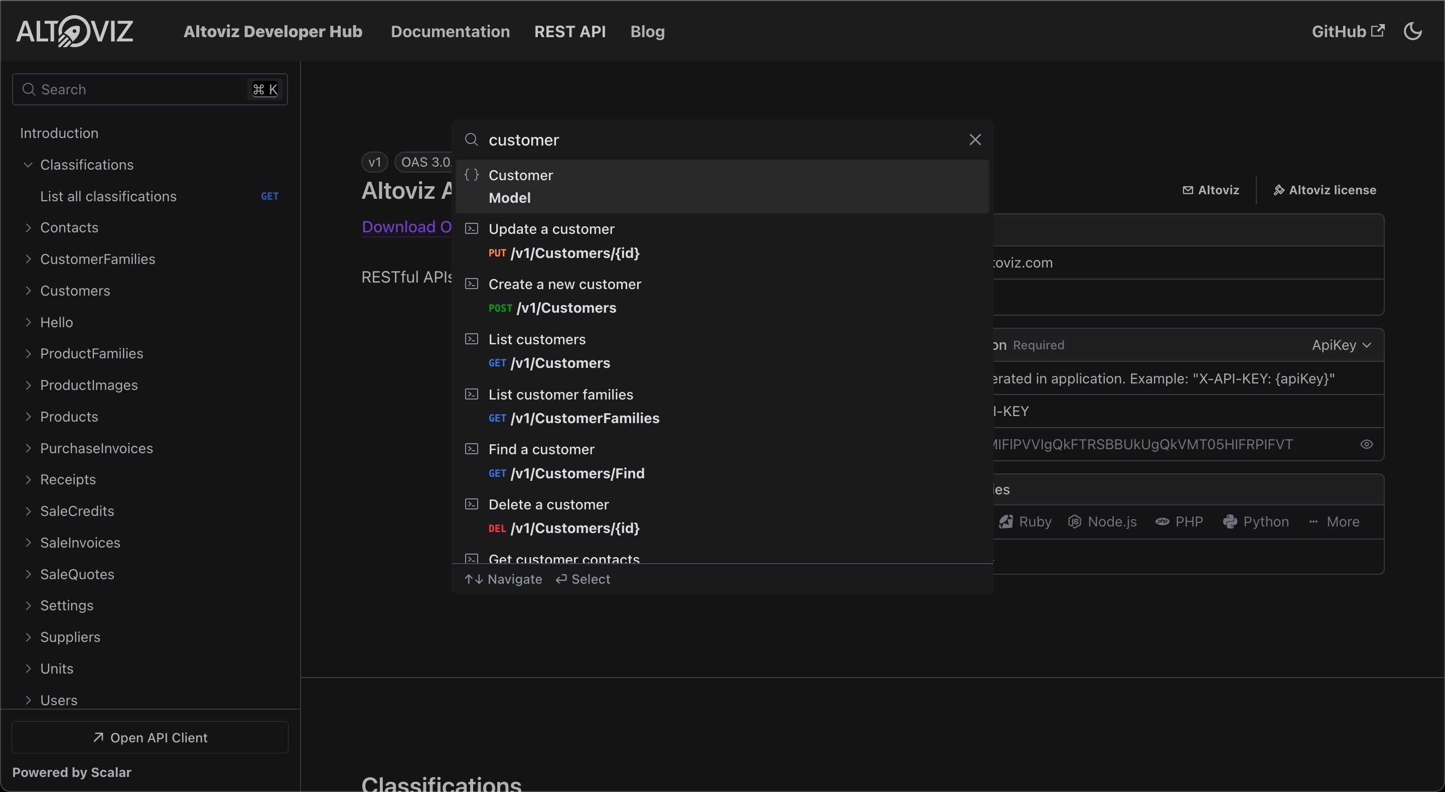 API search engine